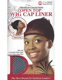 Donna Open Top Wig Cap Liner - Black
