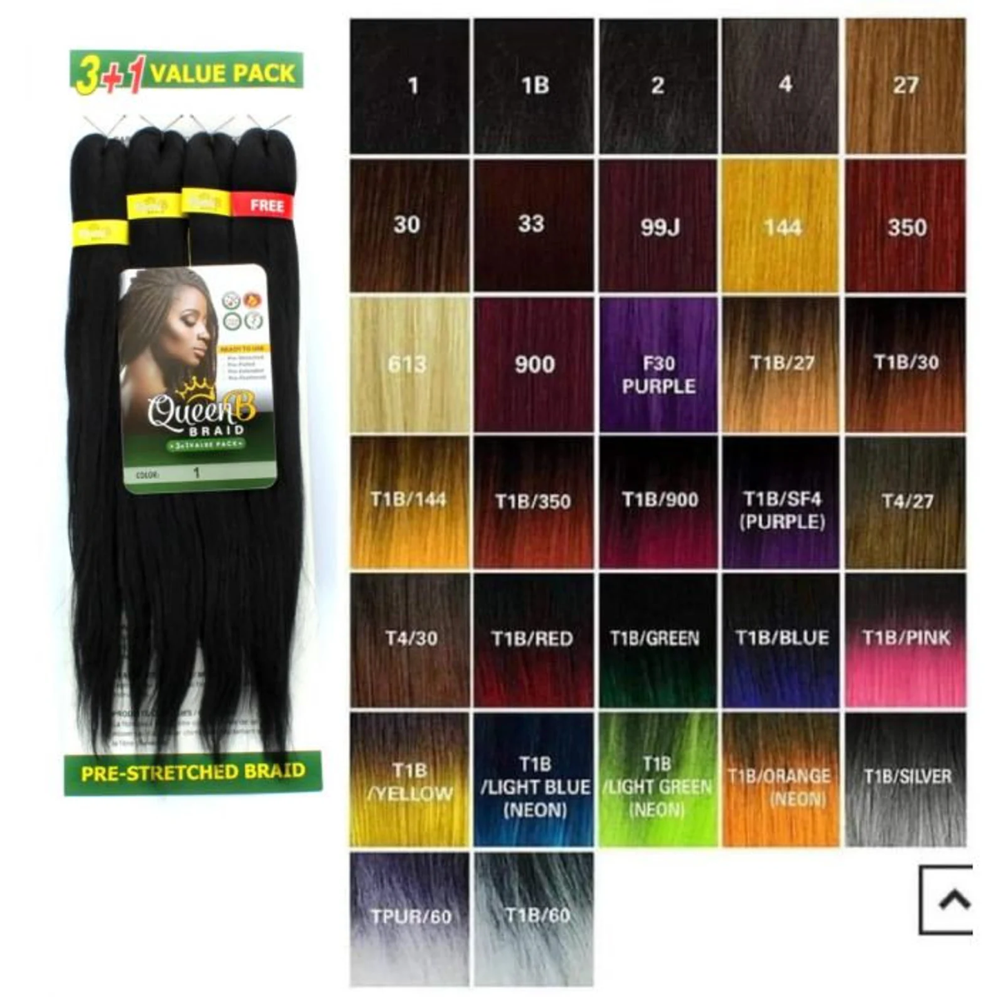 Queen B Pre-Stretched Braiding Hair - 40" 50" 60" – Laid Beauty Bar