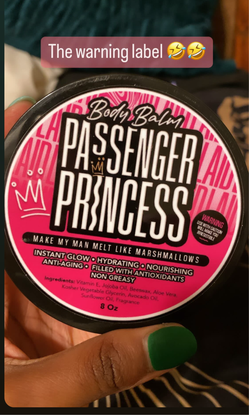 BODY BALM • Passenger Princess Body Balm • Make My Man Melt Like Marshmallows