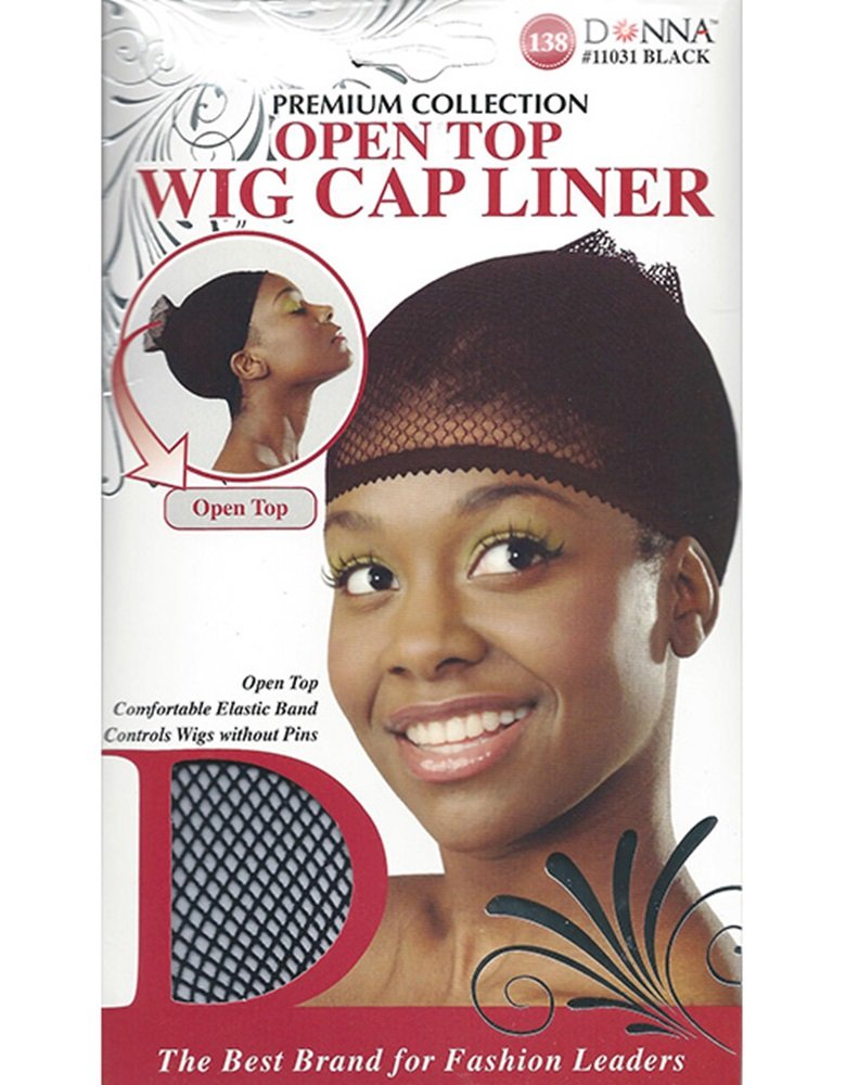 Donna Open Top Wig Cap Liner - Black