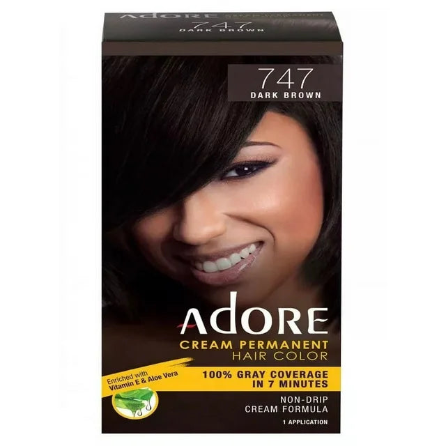 Adore Cream Permanent Hair Color - 747 Dark Brown