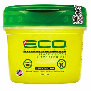 Eco Style Black Castor & Avocado Oil Styling Gel 12 Oz