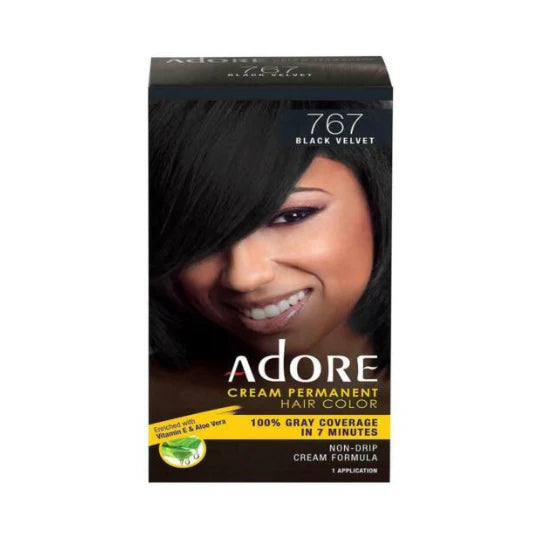 Adore Cream Permanent Hair Color - 767 Black Velvet