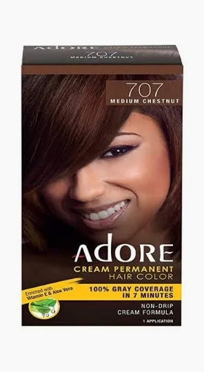 Adore Cream Permanent Hair Color - 707 Medium Chestnut