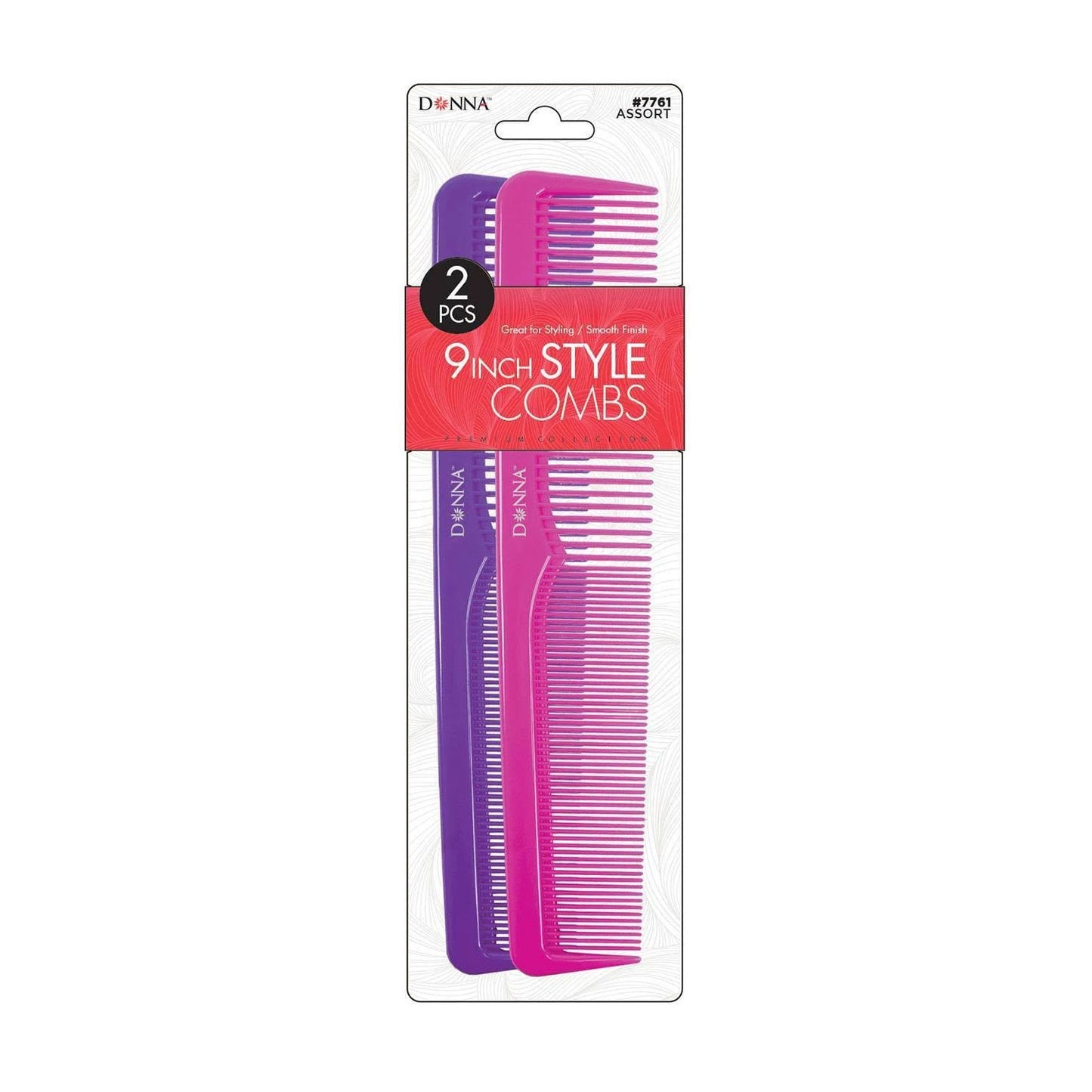 Donna 9 Inch Style Combs 2 PCS