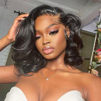 13x4 Bouncy Body Wave HD Lace Frontal Wig - 16"