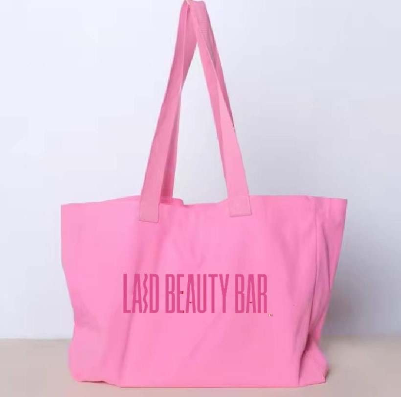 LIMITED EDITION: Eco-Chic Oversized LAID Beauty Bar Canvas Tote Bag