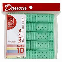 Donna Snap-On Magnetic Rollers Light Green Large 10 PCS