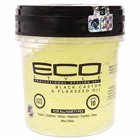 Eco Style Black Castor & Flaxseed Oil Styling Gel 8 Oz