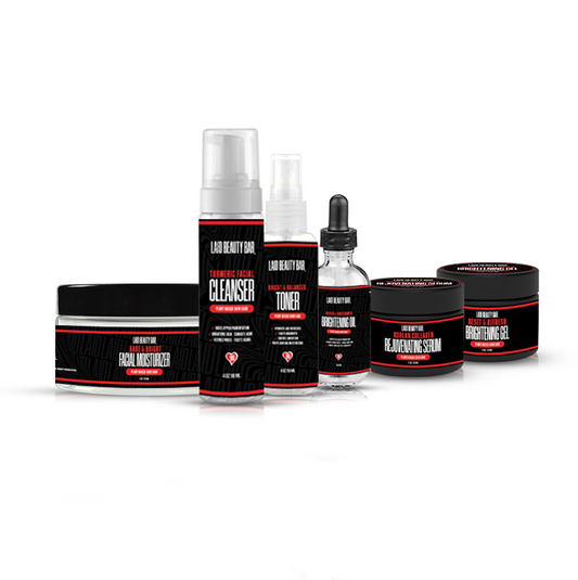 Naked & Unashamed Brightening Oil • LAID BARE Vegan Skin Rejuvenating & Brightening Kit • Vitamin E, Vitamin C, Aloe Vera, Turmeric, Kojic Acid, Niacinamide, Korean Collagen