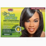 African Pride Olive Miracle Deep Conditioning Anti-Breakage No-Lye Relaxer - Regular